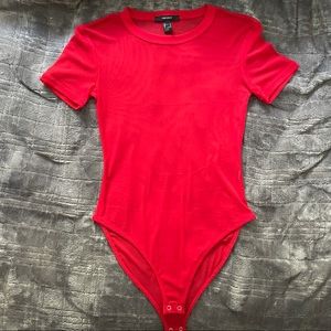 Sheer Red Bodysuit